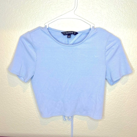 B3.34 GLASSONS Crop top size small open back - Picture 1 of 3
